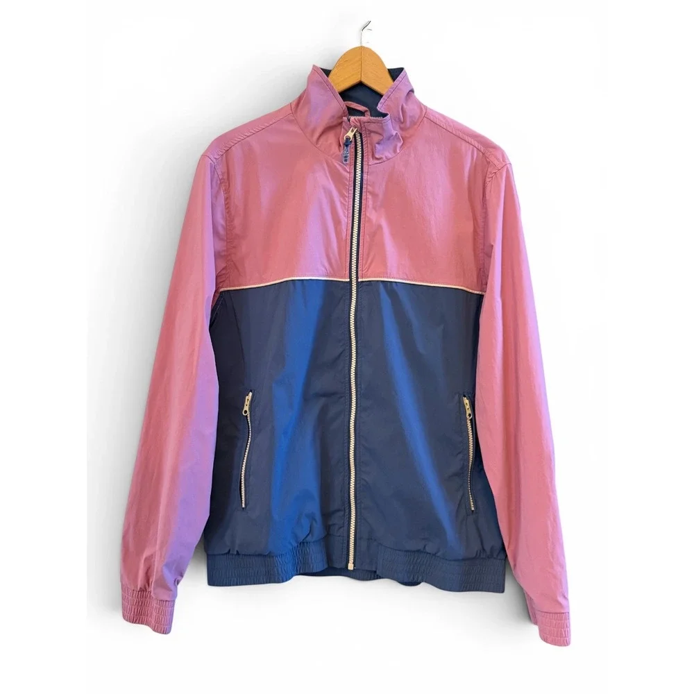 Marine Layer Unisex Adult Pink/Blue Colorblock Lightweight Windbreaker Size M - Picture 1 of 6